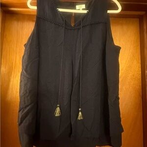 Elegant Navy Sleeveless Top